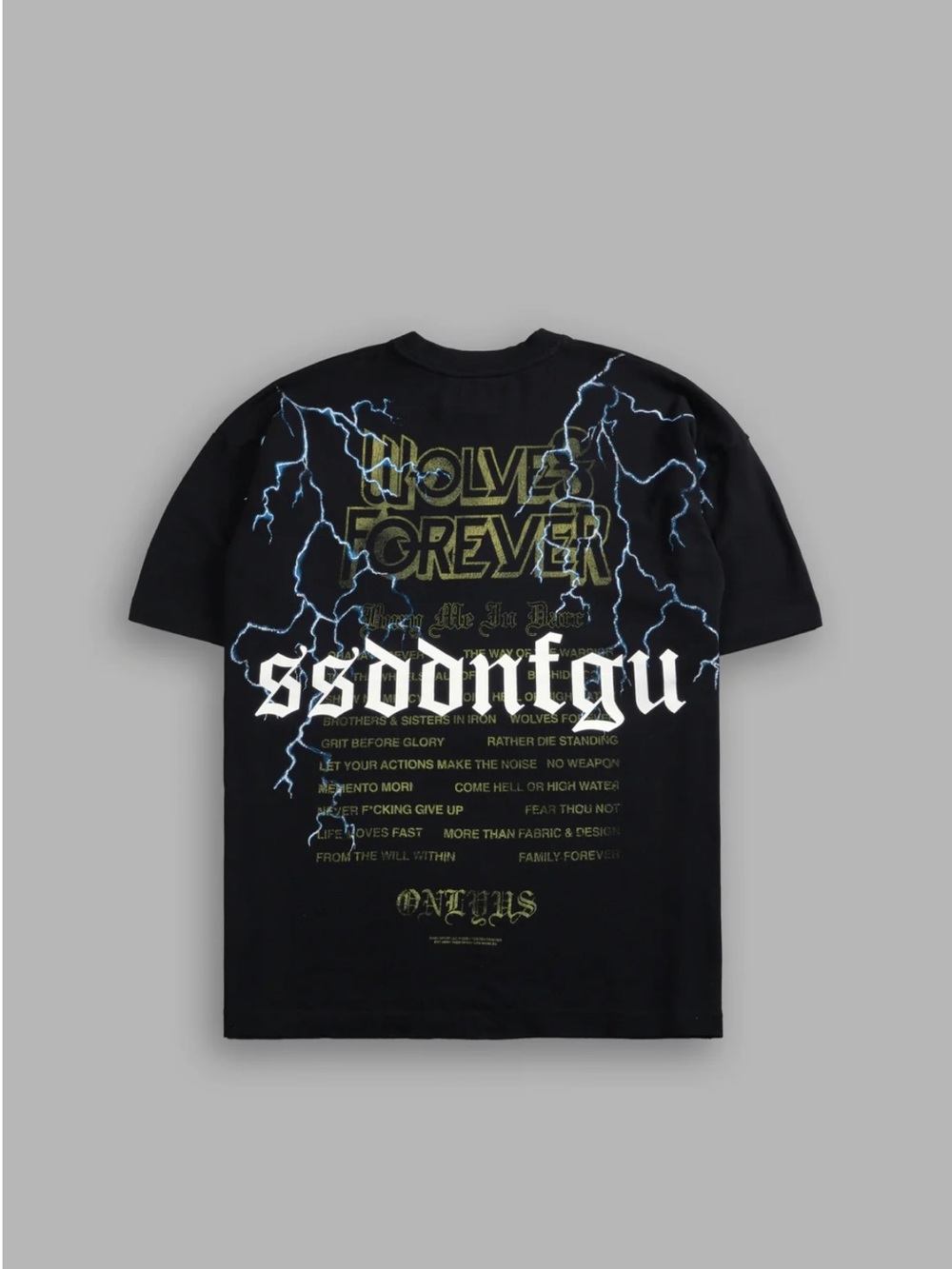 Darc Sport Black Tee with Lightning Graphic